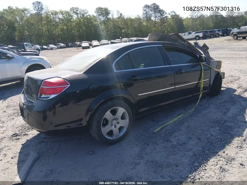 2007 Saturn Aura Xe VIN: 1G8ZS57N57F301316 Lot: 44877153