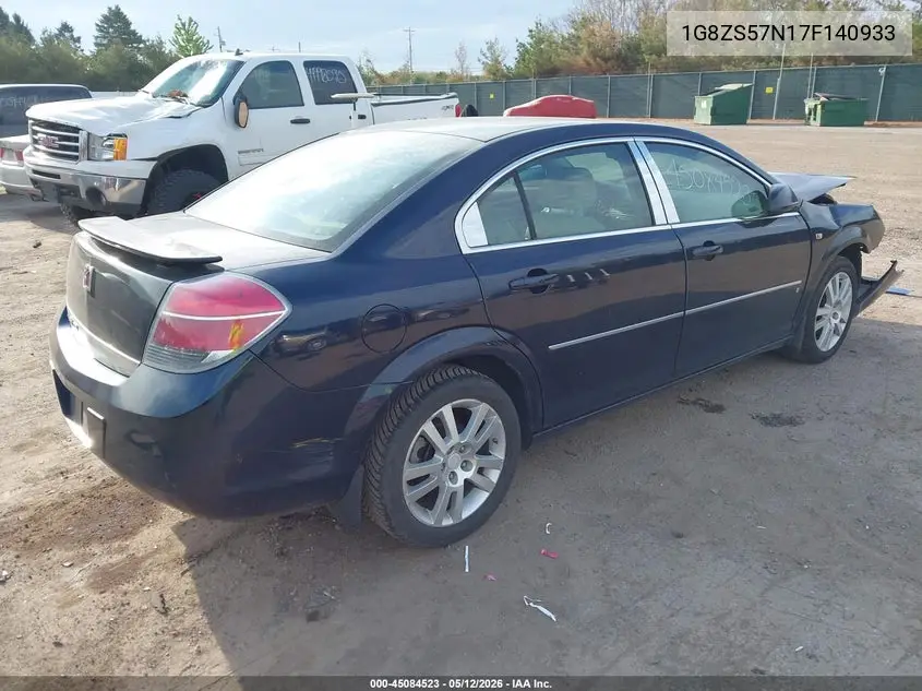 2007 Saturn Aura Xe VIN: 1G8ZS57N17F140933 Lot: 45084523
