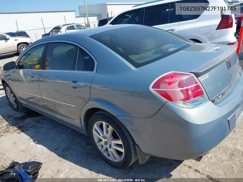 2007 Saturn Aura Xe VIN: 1G8ZS57N27F191745 Lot: 45111167