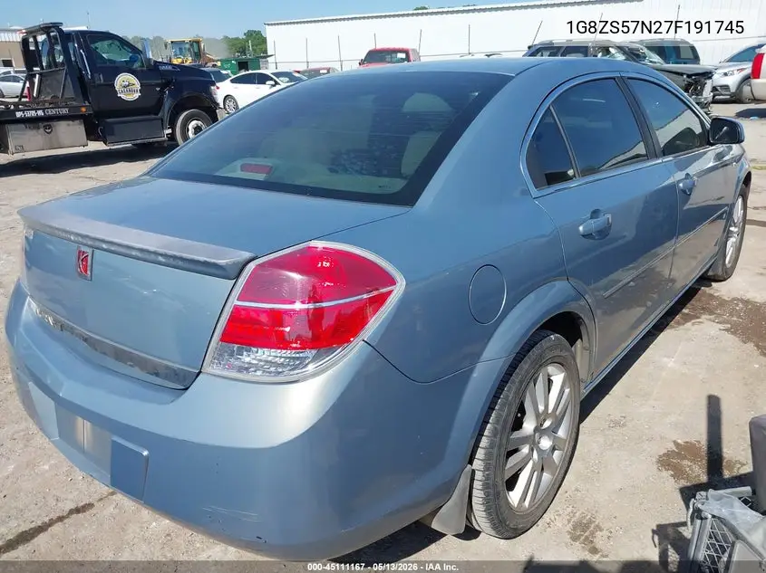 2007 Saturn Aura Xe VIN: 1G8ZS57N27F191745 Lot: 45111167