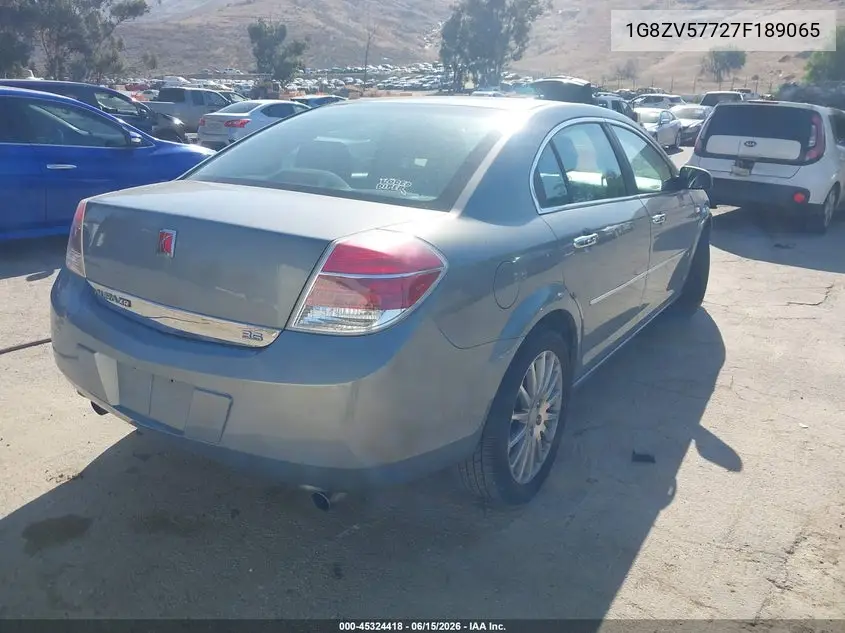 2007 Saturn Aura Xr VIN: 1G8ZV57727F189065 Lot: 45324418