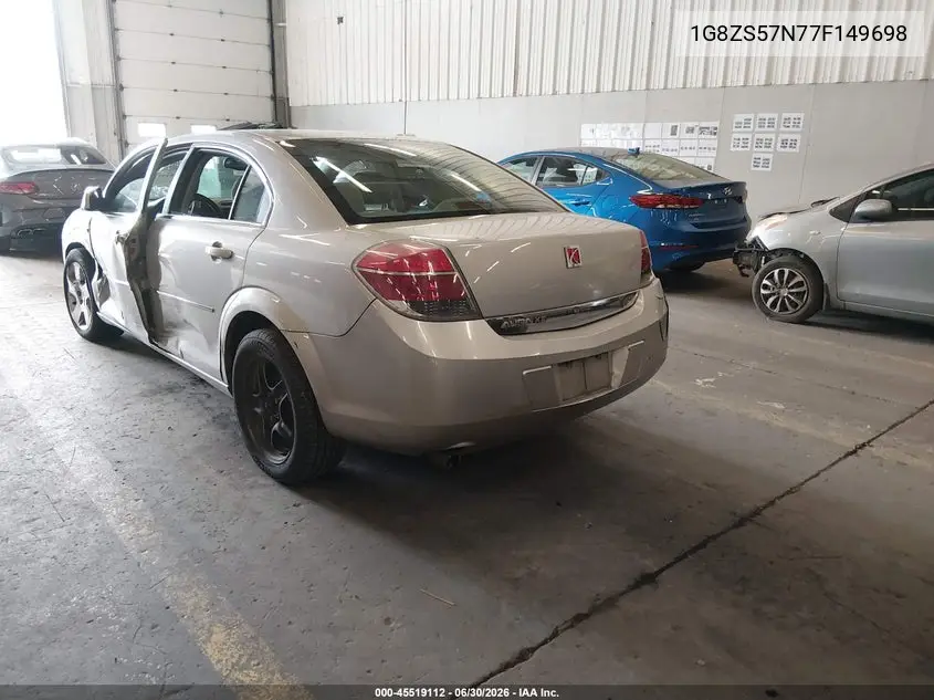 2007 Saturn Aura Xe VIN: 1G8ZS57N77F149698 Lot: 45519112