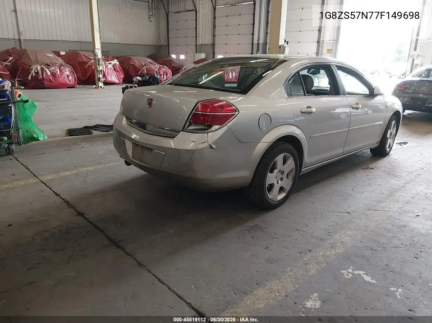2007 Saturn Aura Xe VIN: 1G8ZS57N77F149698 Lot: 45519112