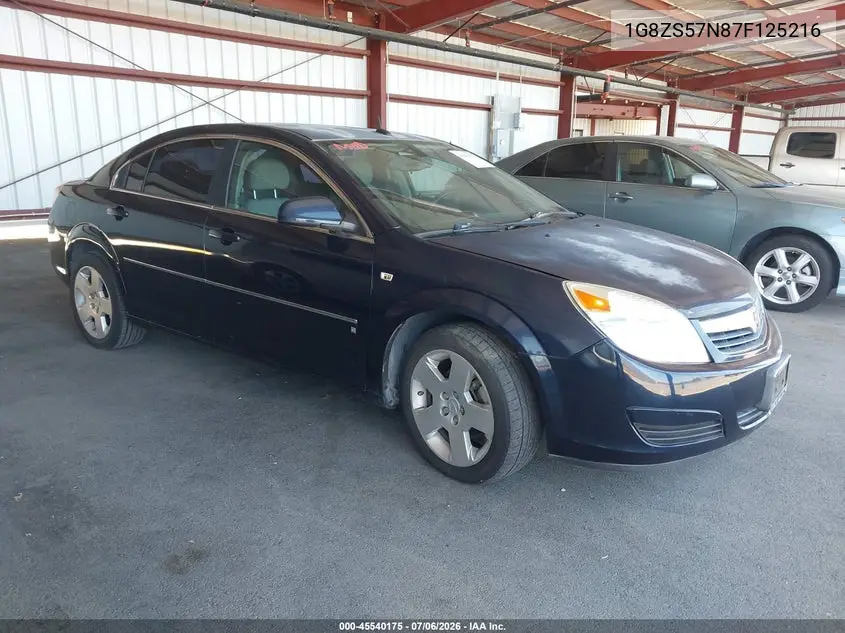 2007 Saturn Aura Xe VIN: 1G8ZS57N87F125216 Lot: 45540175
