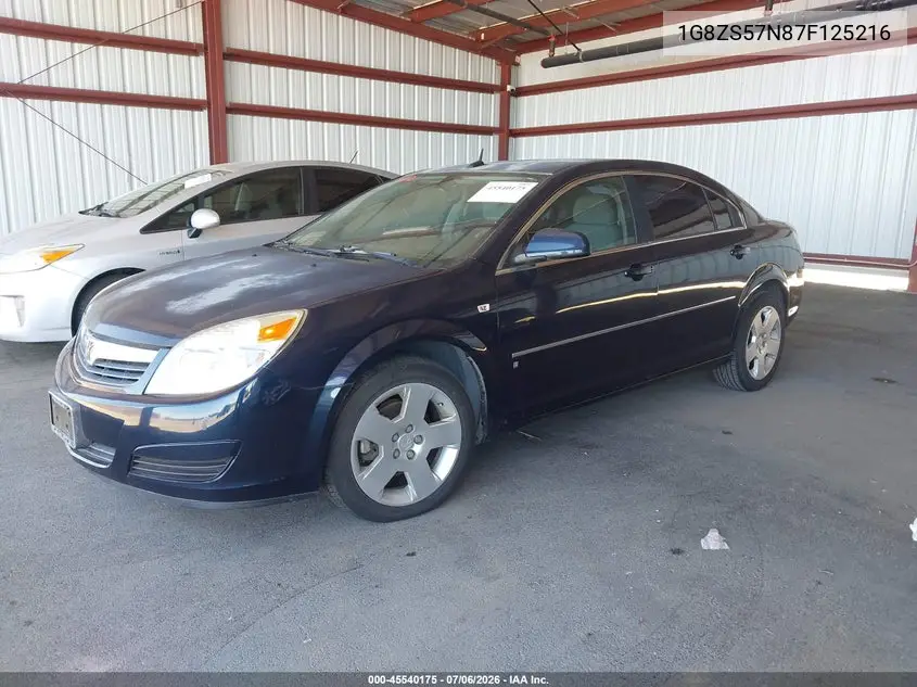 2007 Saturn Aura Xe VIN: 1G8ZS57N87F125216 Lot: 45540175