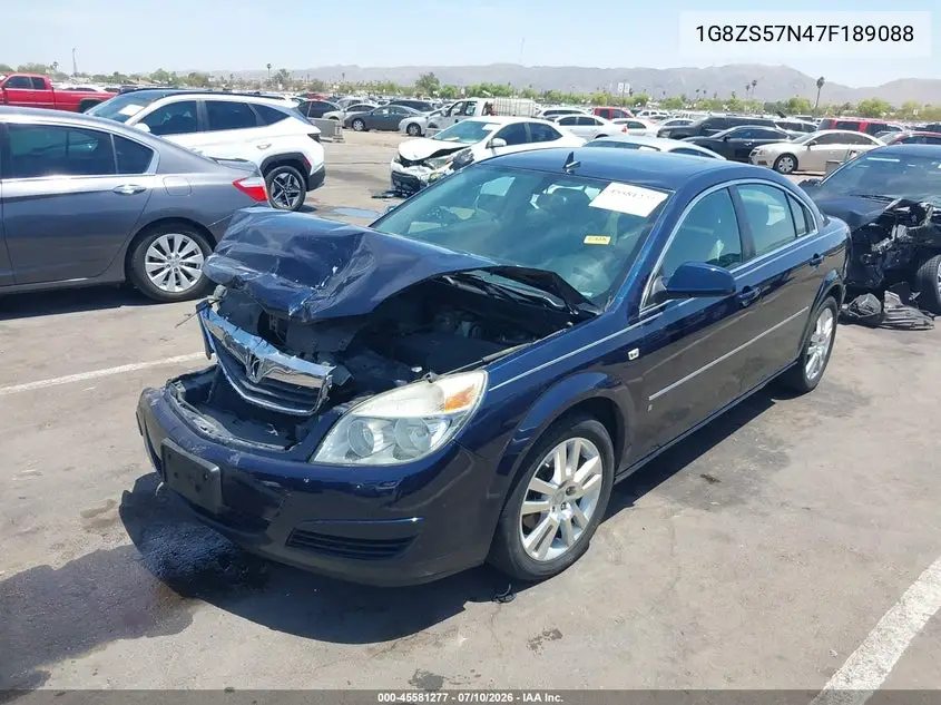2007 Saturn Aura Xe VIN: 1G8ZS57N47F189088 Lot: 45581277