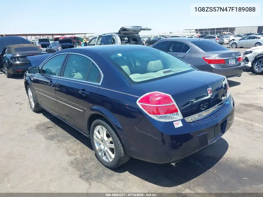 2007 Saturn Aura Xe VIN: 1G8ZS57N47F189088 Lot: 45581277
