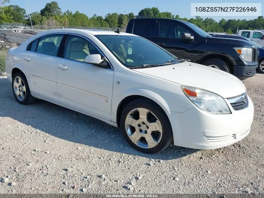 2007 Saturn Aura Xe VIN: 1G8ZS57N27F226946 Lot: 45595353