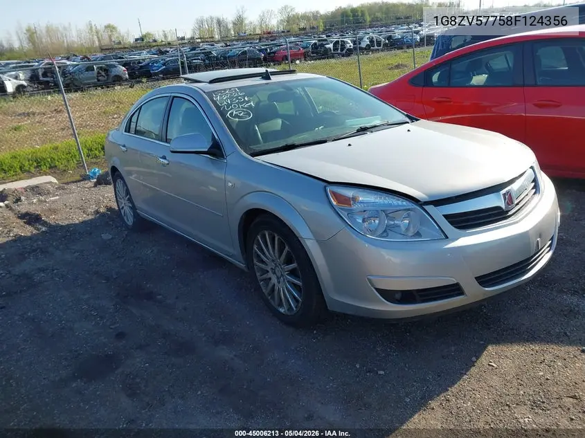 2008 Saturn Aura Xr VIN: 1G8ZV57758F124356 Lot: 45006213