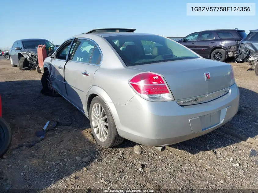 2008 Saturn Aura Xr VIN: 1G8ZV57758F124356 Lot: 45006213