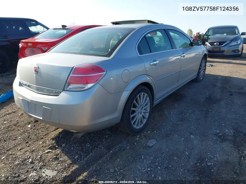2008 Saturn Aura Xr VIN: 1G8ZV57758F124356 Lot: 45006213