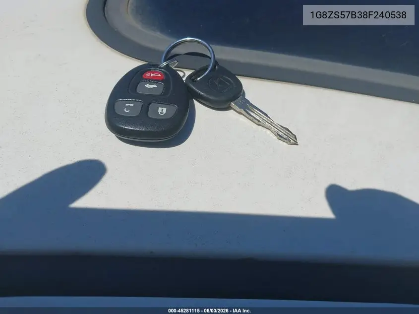 2008 Saturn Aura Xe VIN: 1G8ZS57B38F240538 Lot: 45281115