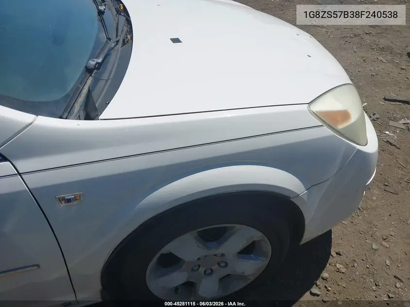 2008 Saturn Aura Xe VIN: 1G8ZS57B38F240538 Lot: 45281115