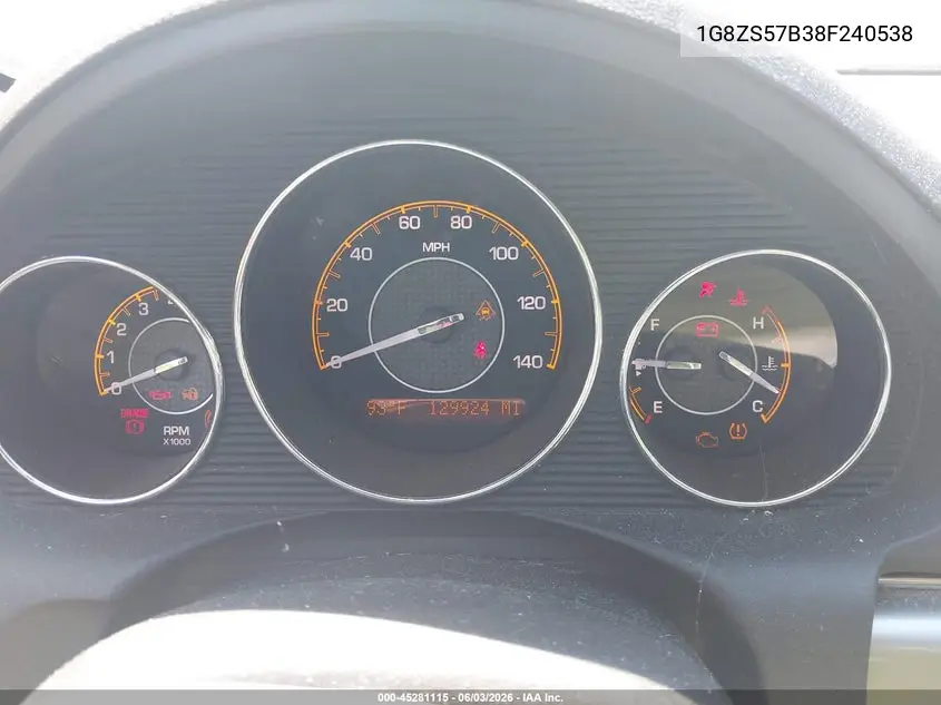 2008 Saturn Aura Xe VIN: 1G8ZS57B38F240538 Lot: 45281115