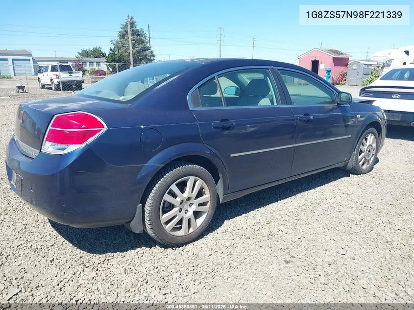 2008 Saturn Aura Xe VIN: 1G8ZS57N98F221339 Lot: 45350851