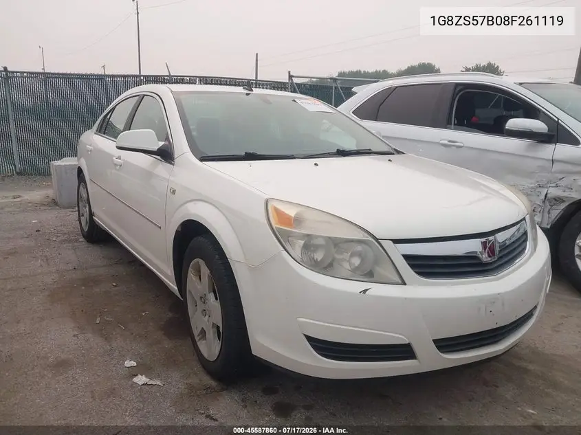 2008 Saturn Aura Xe VIN: 1G8ZS57B08F261119 Lot: 45587860