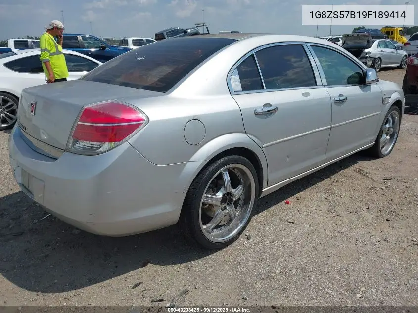 2009 Saturn Aura Xe VIN: 1G8ZS57B19F189414 Lot: 43203425
