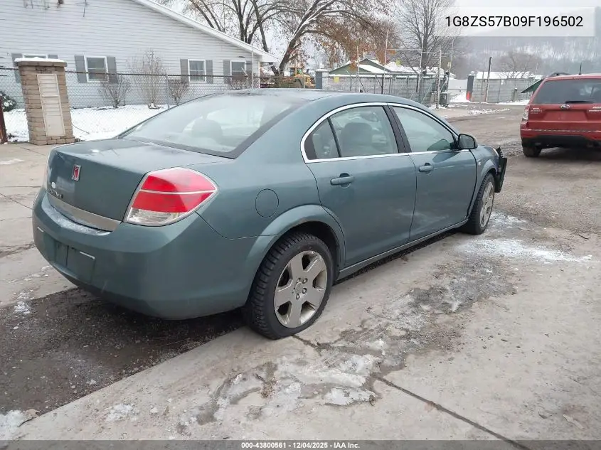 2009 Saturn Aura Xe VIN: 1G8ZS57B09F196502 Lot: 43800561