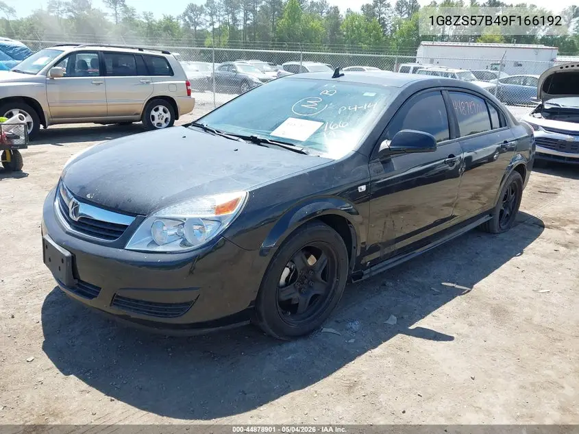 2009 Saturn Aura Xe VIN: 1G8ZS57B49F166192 Lot: 44878901