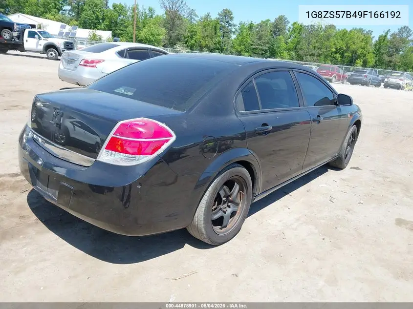 2009 Saturn Aura Xe VIN: 1G8ZS57B49F166192 Lot: 44878901