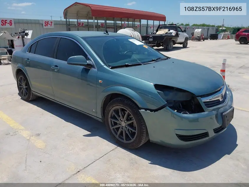 2009 Saturn Aura Xe VIN: 1G8ZS57BX9F216965 Lot: 45090173