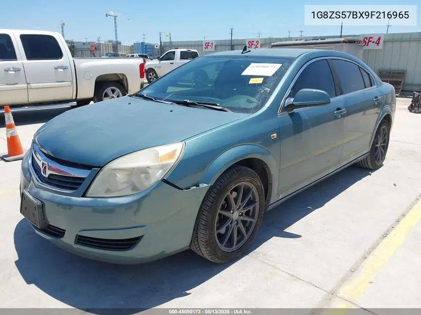 2009 Saturn Aura Xe VIN: 1G8ZS57BX9F216965 Lot: 45090173