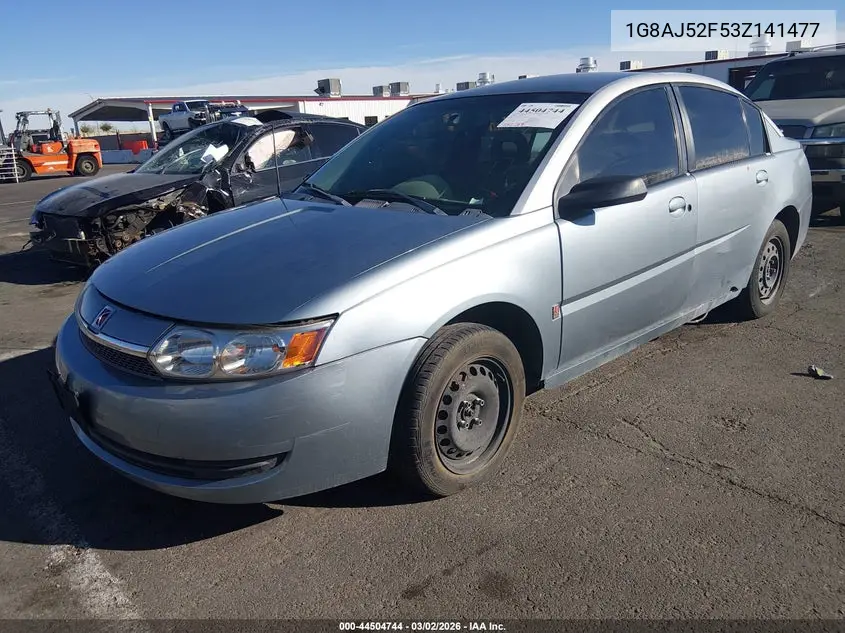 2003 Saturn Ion 2 VIN: 1G8AJ52F53Z141477 Lot: 44504744