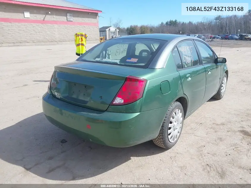 2003 Saturn Ion 3 VIN: 1G8AL52F43Z133168 Lot: 44559613