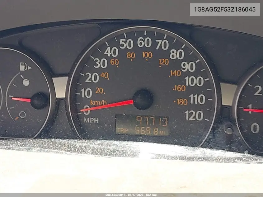 2003 Saturn Ion 1 VIN: 1G8AG52F53Z186045 Lot: 45409818