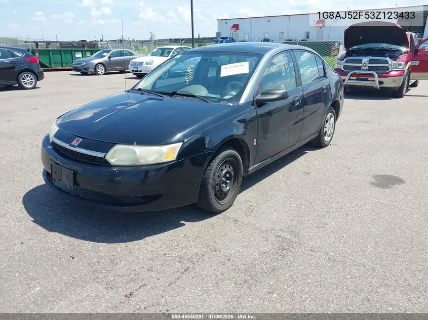 2003 Saturn Ion 2 VIN: 1G8AJ52F53Z123433 Lot: 45550291