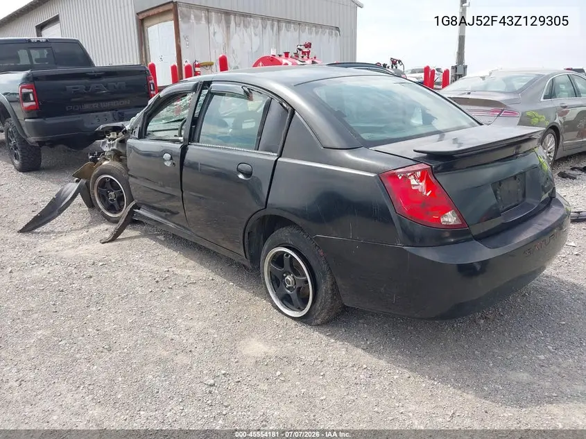 2003 Saturn Ion 2 VIN: 1G8AJ52F43Z129305 Lot: 45554181