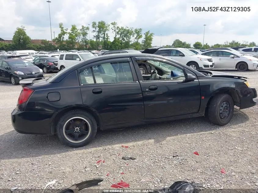 2003 Saturn Ion 2 VIN: 1G8AJ52F43Z129305 Lot: 45554181
