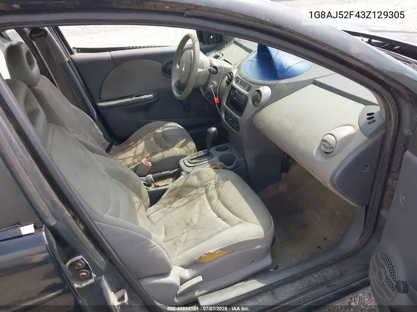 2003 Saturn Ion 2 VIN: 1G8AJ52F43Z129305 Lot: 45554181