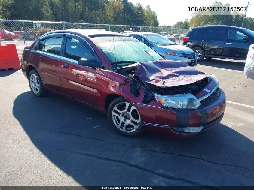 2003 Saturn Ion 3 VIN: 1G8AK52F33Z152507 Lot: 45565661