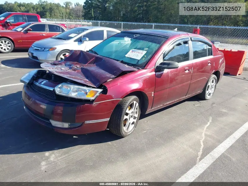 2003 Saturn Ion 3 VIN: 1G8AK52F33Z152507 Lot: 45565661
