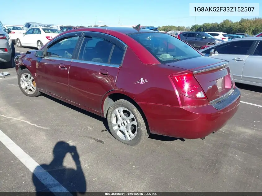 2003 Saturn Ion 3 VIN: 1G8AK52F33Z152507 Lot: 45565661