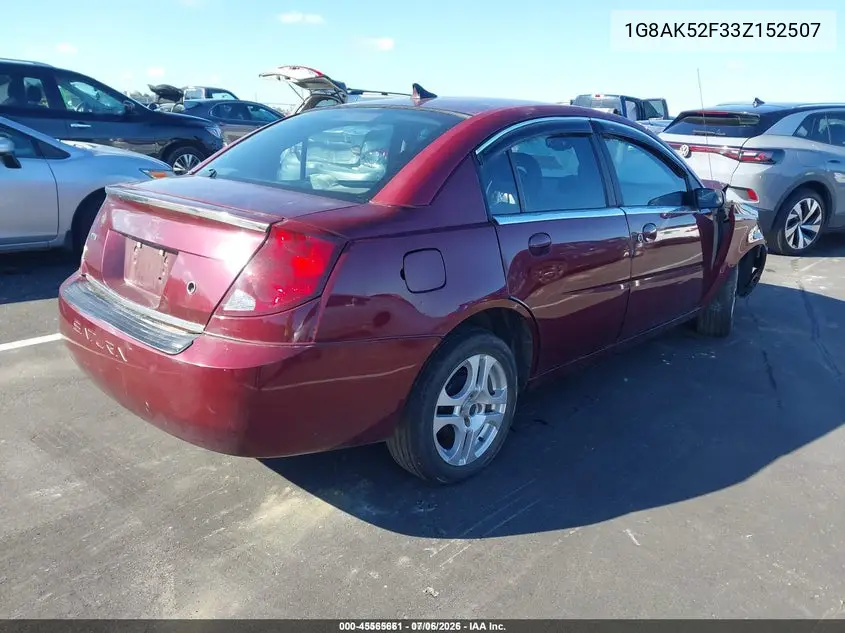 2003 Saturn Ion 3 VIN: 1G8AK52F33Z152507 Lot: 45565661