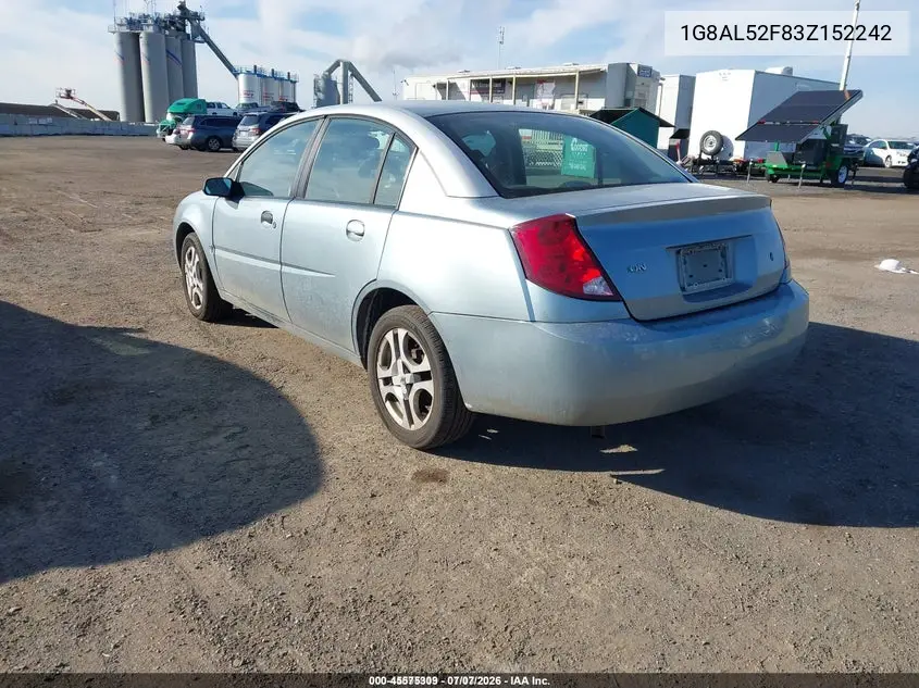 2003 Saturn Ion 3 VIN: 1G8AL52F83Z152242 Lot: 45575309