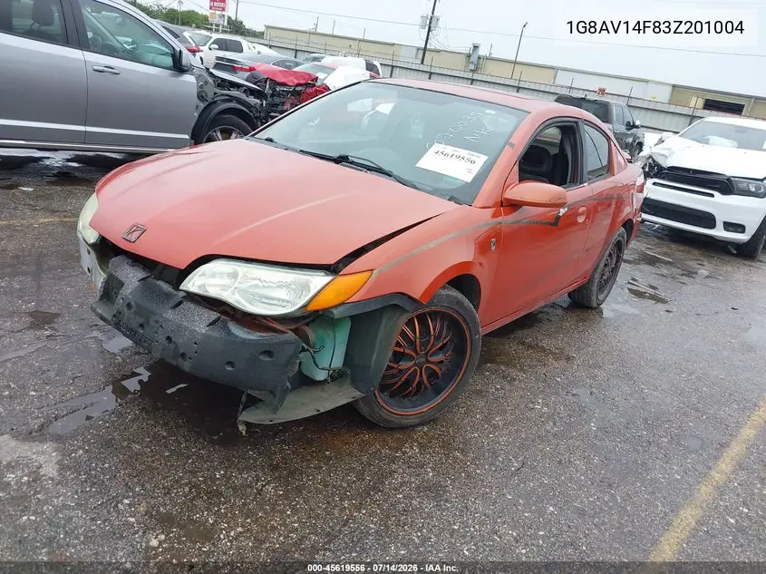 2003 Saturn Ion 3 VIN: 1G8AV14F83Z201004 Lot: 45619556