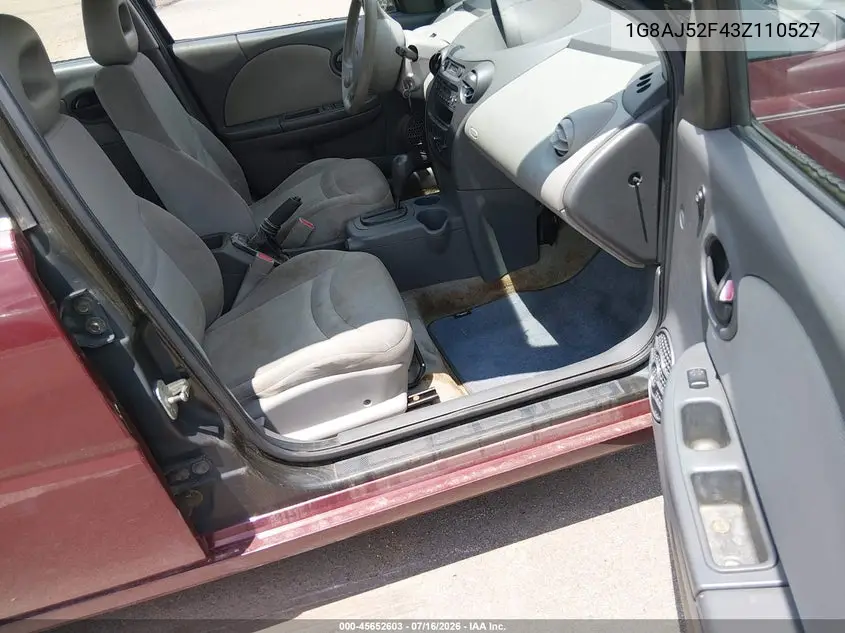 2003 Saturn Ion 2 VIN: 1G8AJ52F43Z110527 Lot: 45652603