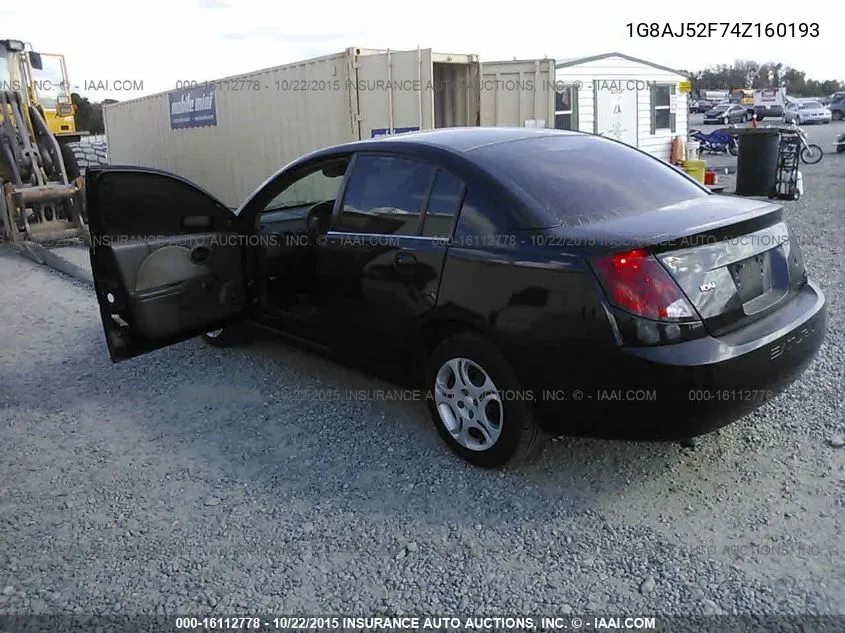 2004 Saturn Ion Level 2 VIN: 1G8AJ52F74Z160193 Lot: 16112778