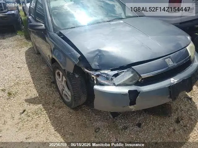 2004 Saturn Ion 3 VIN: 1G8AL52F14Z154447 Lot: 20256769