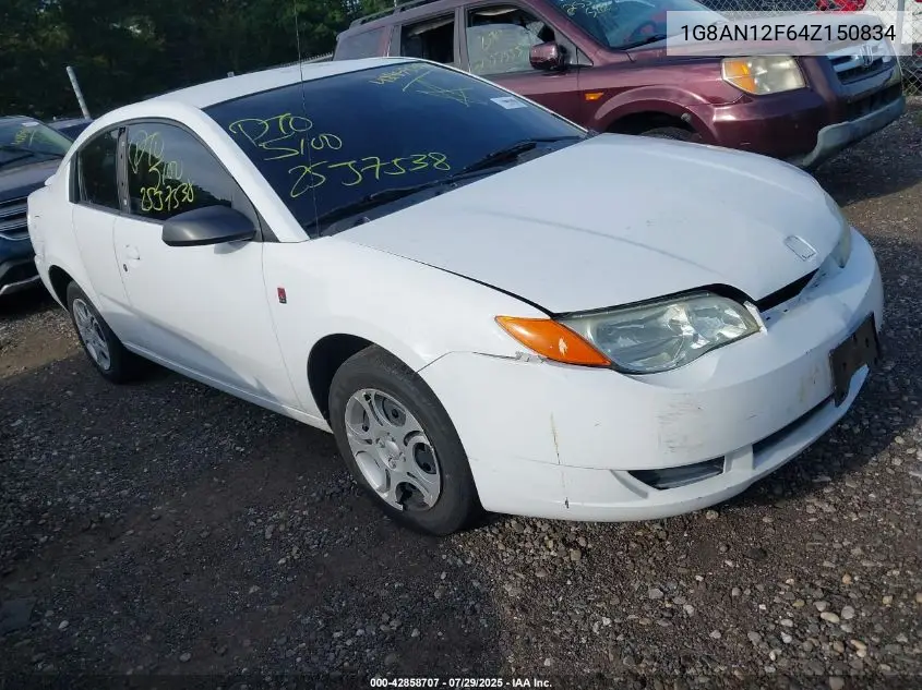 2004 Saturn Ion 2 VIN: 1G8AN12F64Z150834 Lot: 42858707