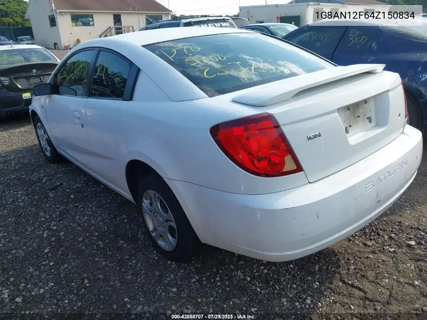 2004 Saturn Ion 2 VIN: 1G8AN12F64Z150834 Lot: 42858707