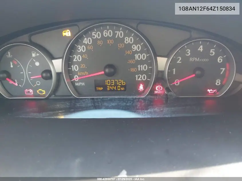 2004 Saturn Ion 2 VIN: 1G8AN12F64Z150834 Lot: 42858707