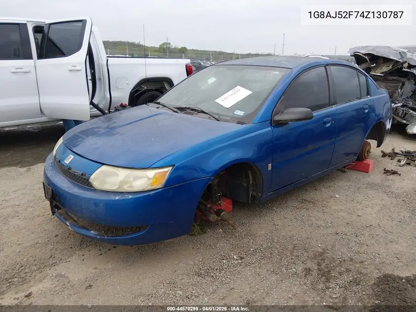 2004 Saturn Ion 2 VIN: 1G8AJ52F74Z130787 Lot: 44570299
