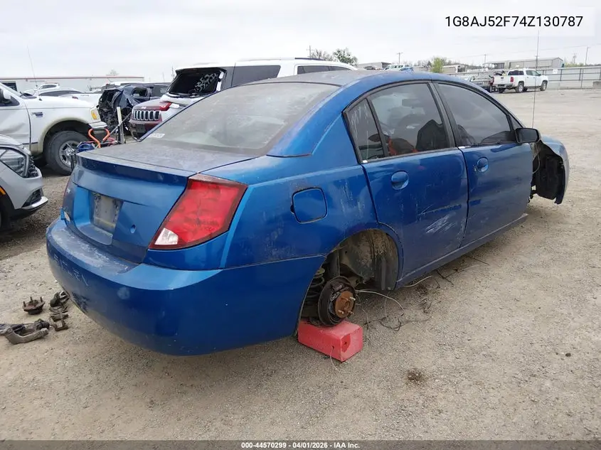 2004 Saturn Ion 2 VIN: 1G8AJ52F74Z130787 Lot: 44570299