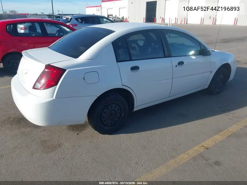 2004 Saturn Ion 1 VIN: 1G8AF52F44Z196893 Lot: 44587874