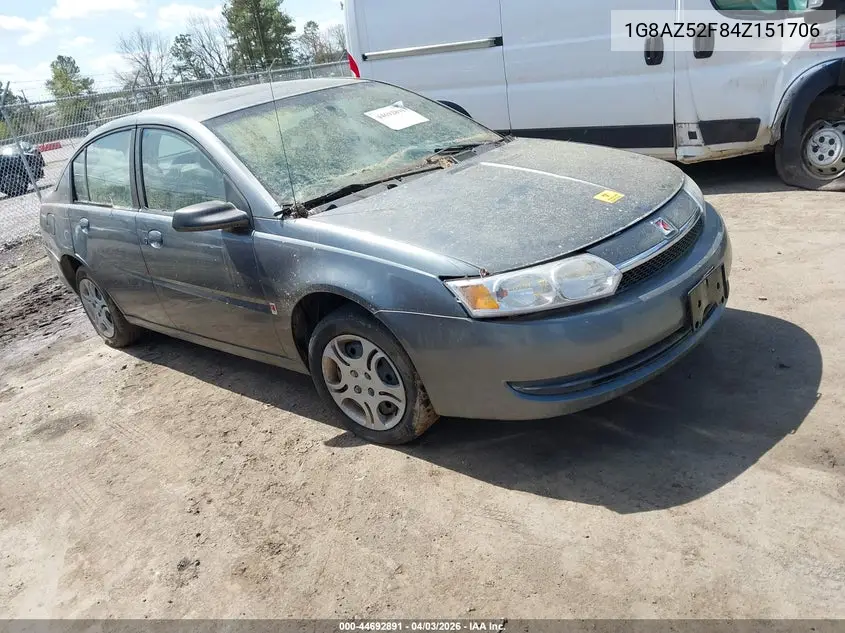 2004 Saturn Ion 2 VIN: 1G8AZ52F84Z151706 Lot: 44692891