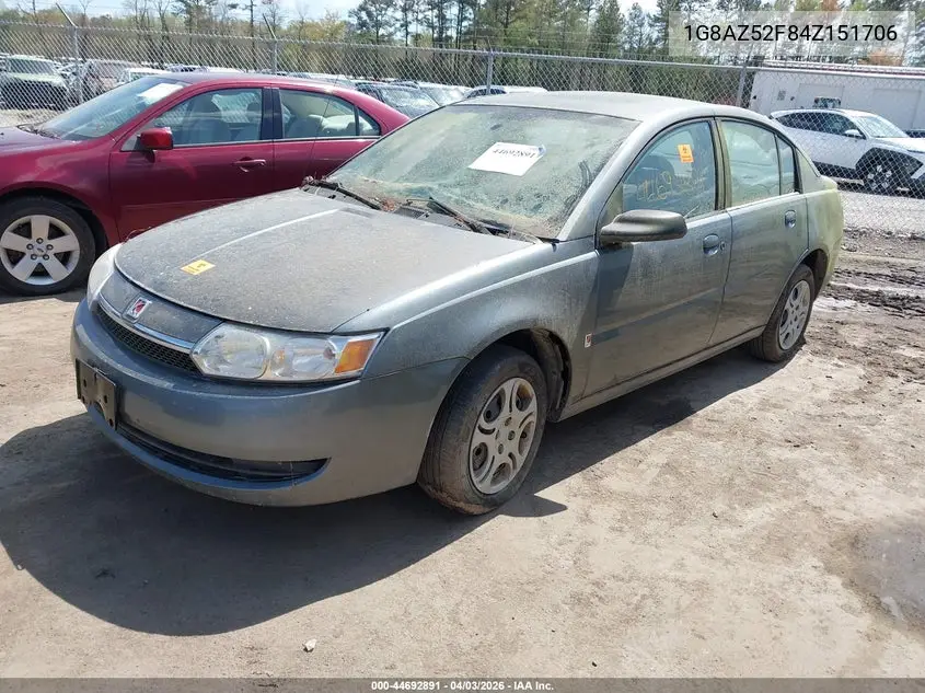 2004 Saturn Ion 2 VIN: 1G8AZ52F84Z151706 Lot: 44692891